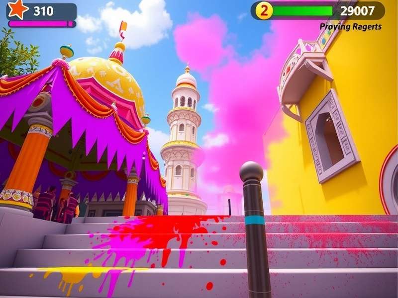 Vibrant Holi Carnival community events in India