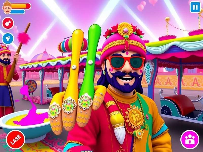 Vibrant Holi Carnival gameplay screenshot